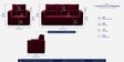 Swiss (3+1+1) Seater Sofa In Maroon Color
