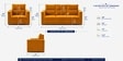 Swiss (3+1+1) Seater Sofa In Mustard Color