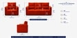 Swiss (3+1+1) Seater Sofa In Orange Color