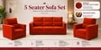 Swiss (3+1+1) Seater Sofa In Orange Color