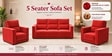 Swiss (3+1+1) Seater Sofa In Rose Color