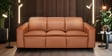 Ramona Leatherette Three Seater Motorized Recliner in Tan Colour