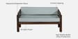 Swoon Sheesham Wood 2 seater Sofa in Provincial Teak Finish Swoon Sheesham Wood 2 seater Sofa in Provincial Teak Finish