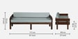 Swoon Sheesham Wood 3 seater Sofa in Provincial Teak Finish Swoon Sheesham Wood 3 seater Sofa in Provincial Teak Finish