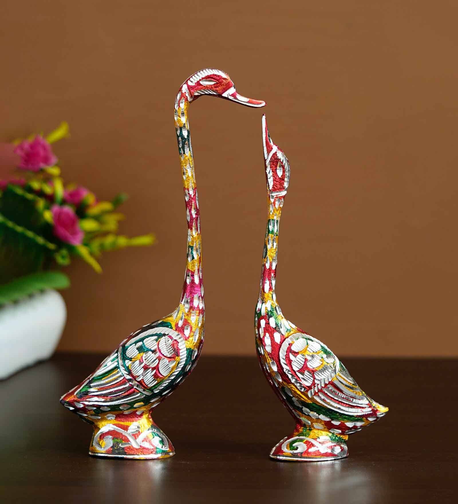 Swan Multicolour Metal Figurine