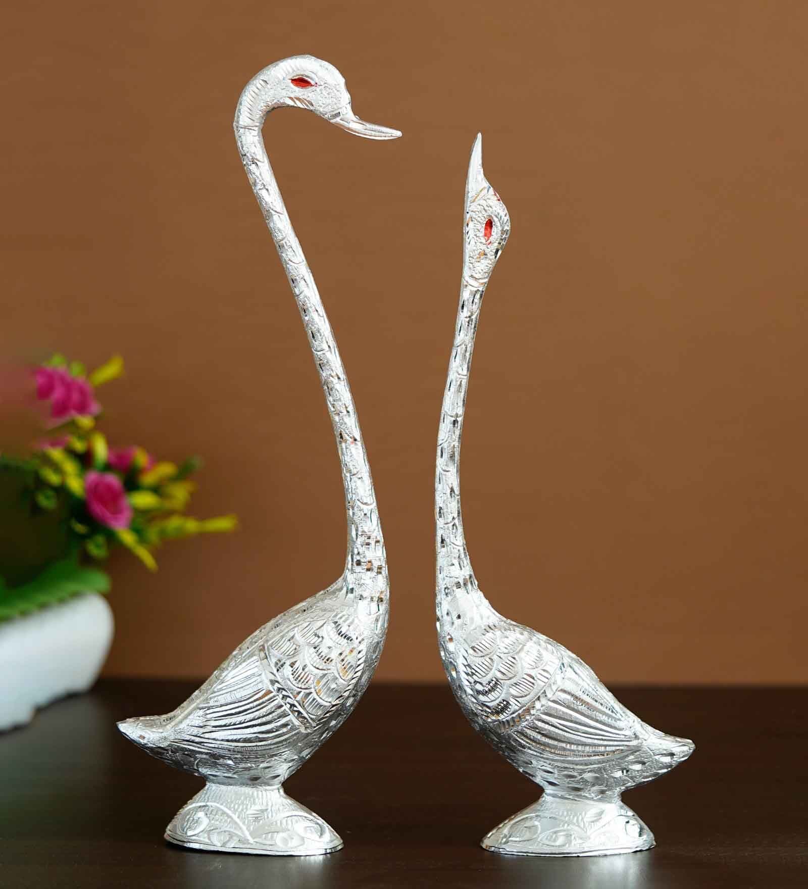 Swan Silver Metal Figurine