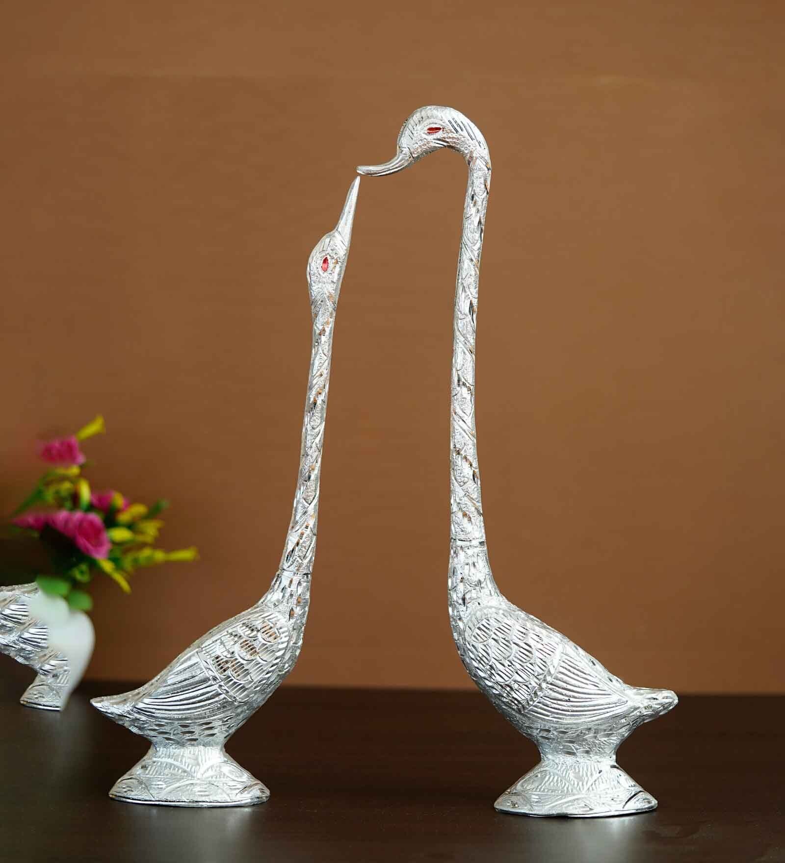 Swan Silver Metal Figurine