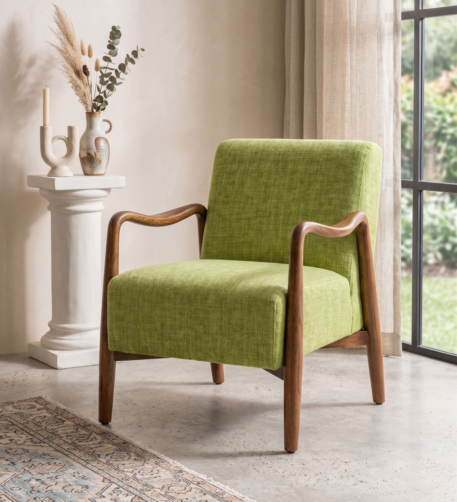 Sway Arm Chair In Green Colour