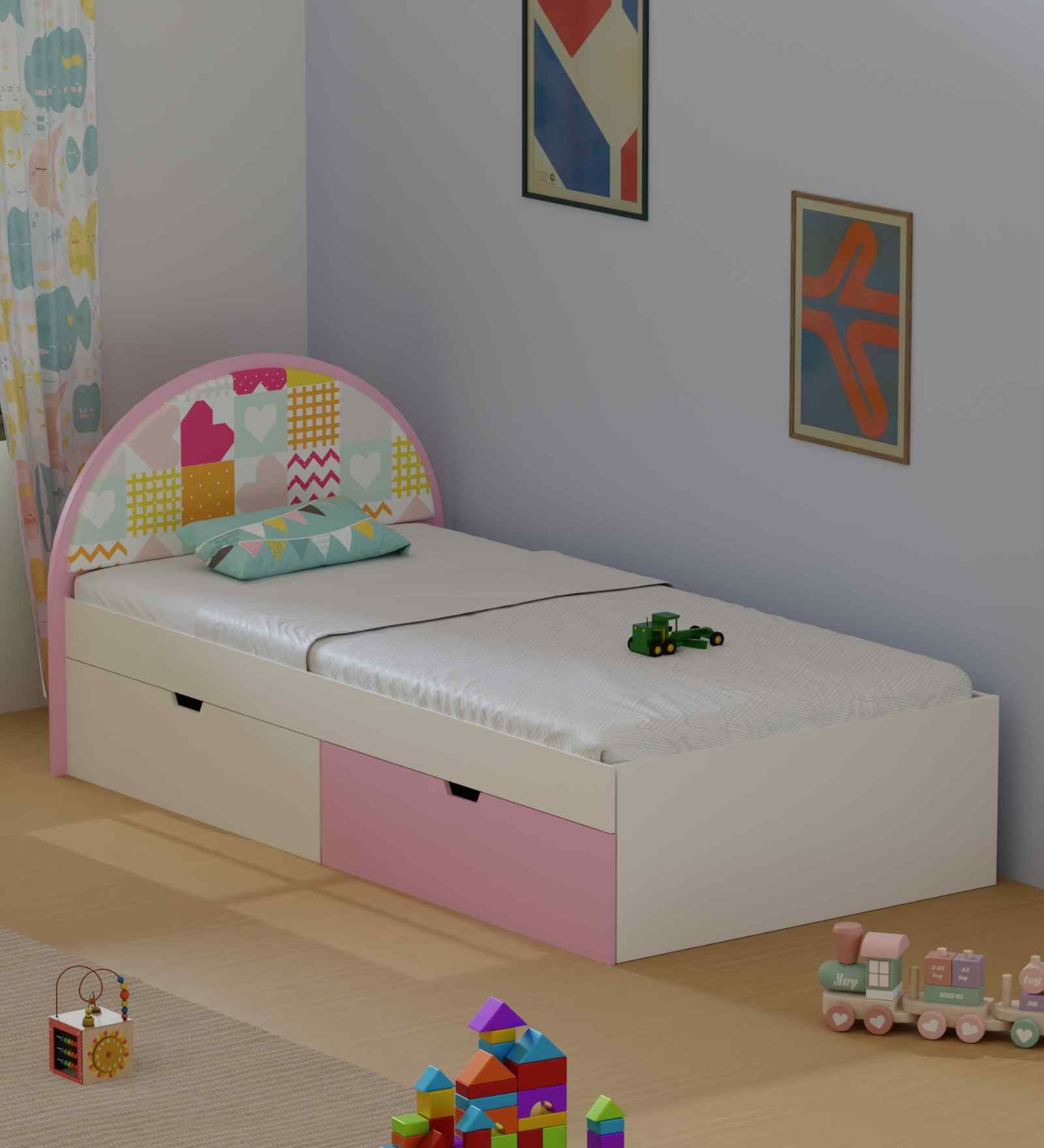 Sweet Slumber Kids Single Bed in Heart Theme