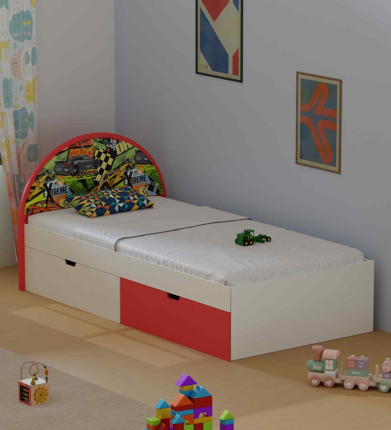 Sweet Slumber Kids Single Bed in Race Car Theme