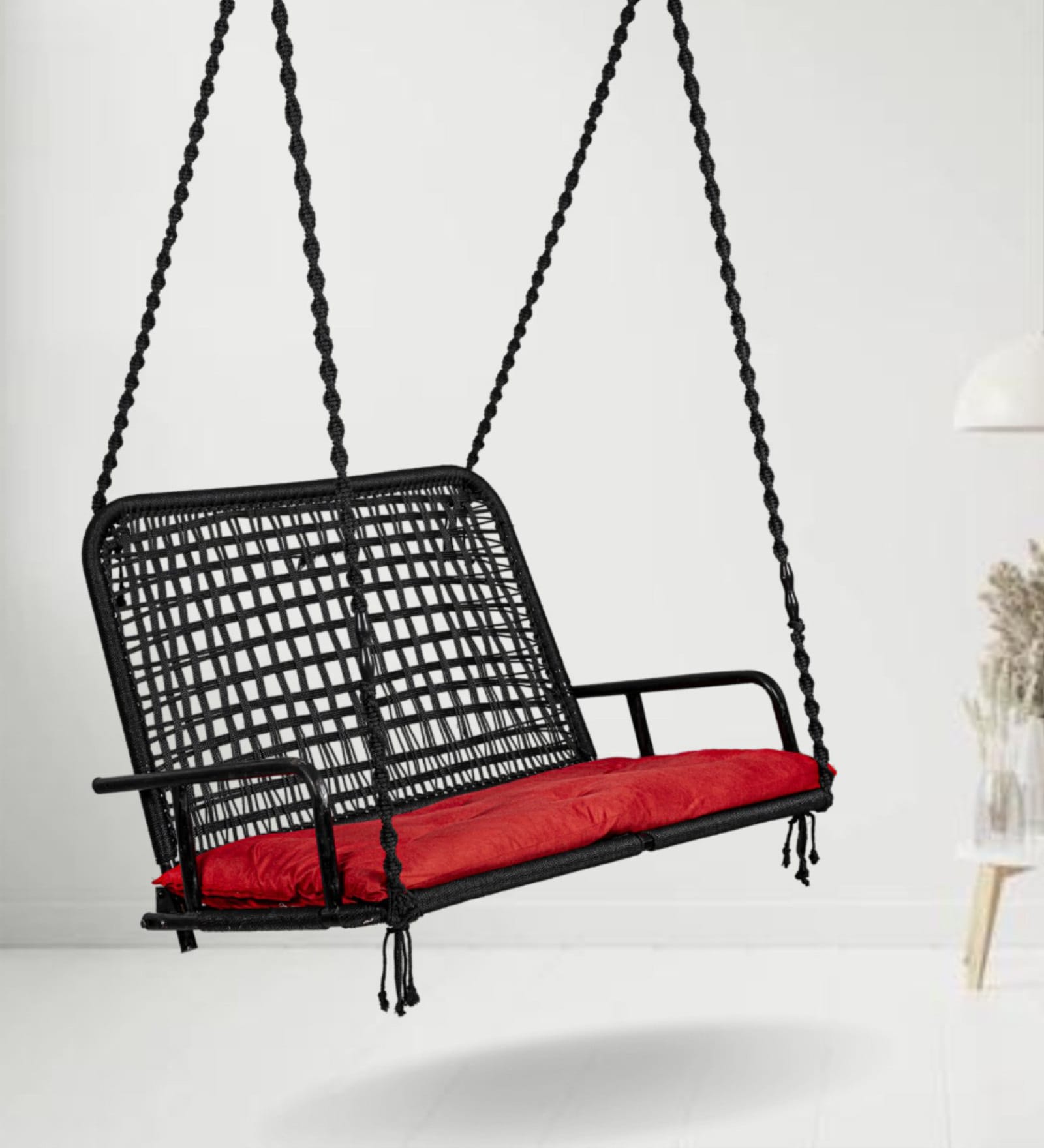 Buy Fabric 2 seater Swing in Black & Red Colour at 4% OFF by Swingzy ...