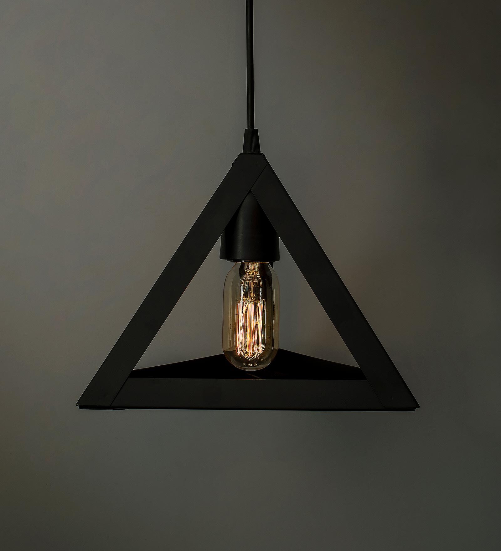 Swirl Black Metal Hanging Light