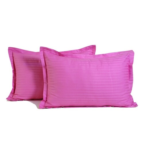 Buy Swayam Possessions Pink Cotton 28 X 18 Inch Pillow Cover Set
