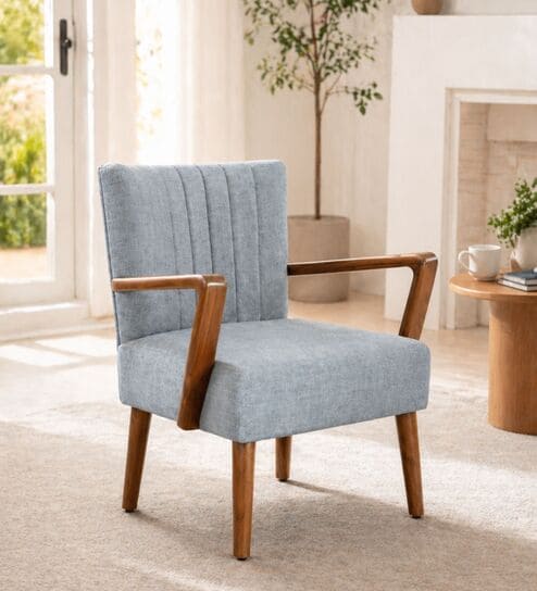 Swan Arm Chair In Grey Colour