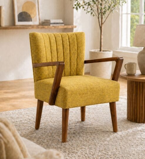 Swan Arm Chair In Zest Lime Colour