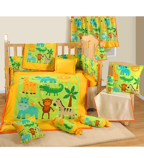 Buy Croc Friends 7 Piece Baby Crib Bedding Set By Swayam Online