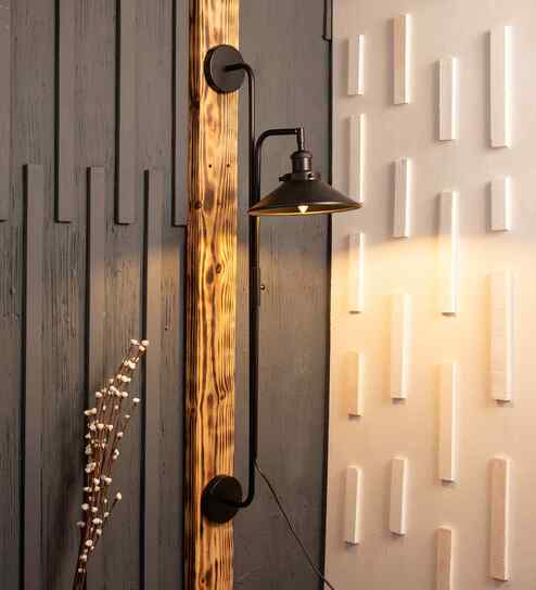 Swing Arm Black Wall Light By Shoppeefry