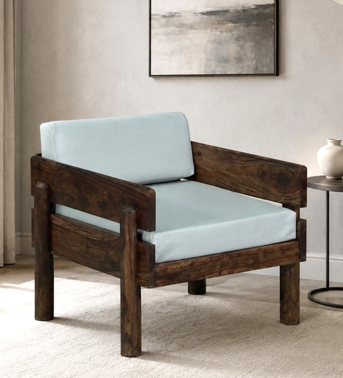Swoon Sheesham Wood 1 seater Sofa in Provincial Teak Finish