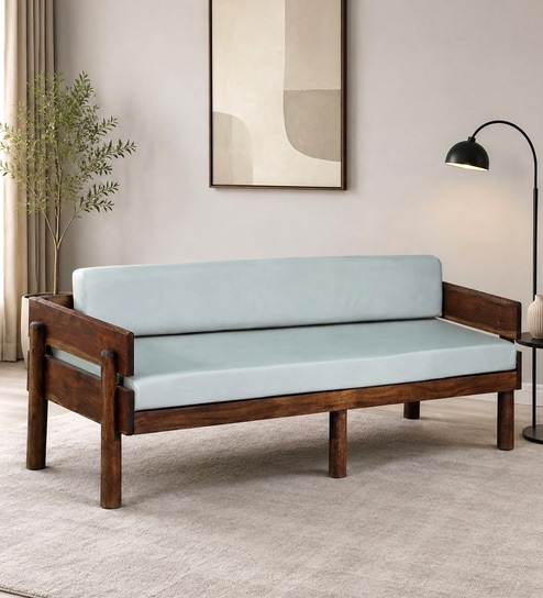 Swoon Sheesham Wood 3 seater Sofa in Provincial Teak Finish