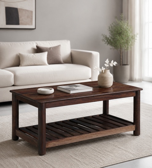 Swoon Sheesham Wood Coffee Table in Provincial Teak Finish