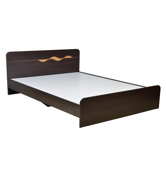 Buy Swirl King Size Bed in Denver Oak Finish by Hometown Online