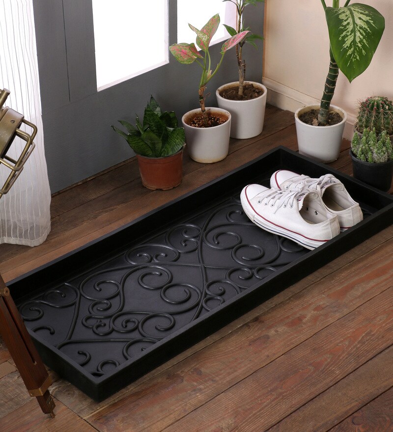 Buy Black Rubber 33 x 14 Inch Extra Large Door Mats by SWHF Online Traditional Door Mats
