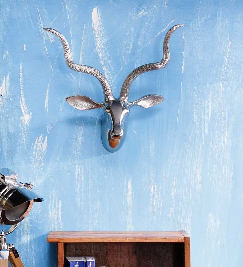 Buy SWHF Deer Head with Horns Wall Decor Online Indian Traditional Wall Accents Home Decor