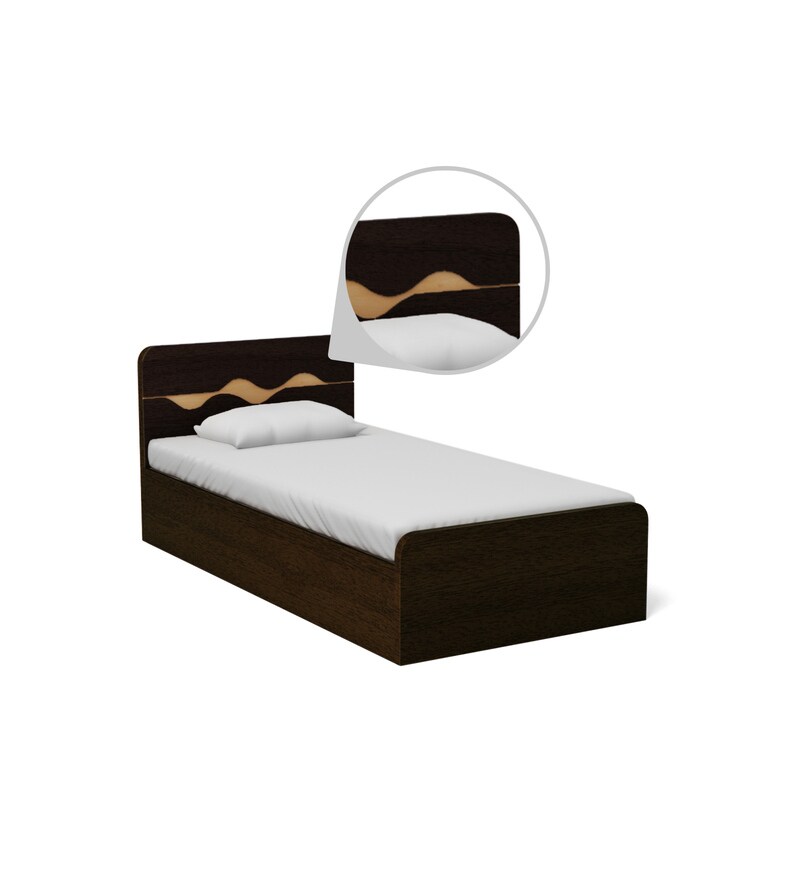 Buy Swirl Single Bed with Storage in Denver Oak Finish by HomeTown