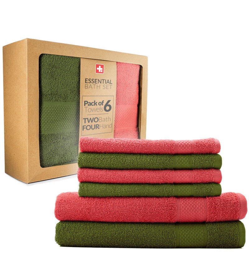 dark green towel set