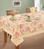 Clover Floral (90x60) Cream & Pink Cotton Table Cloth