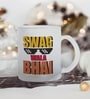 Swag Wala Bhai Frosted White 350 ml Glass Coffee Mug