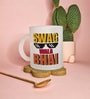Swag Wala Bhai Frosted White 350 ml Glass Coffee Mug