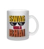 Swag Wala Bhai Frosted White 350 ml Glass Coffee Mug