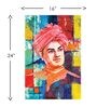 Swami Vivekananda 16"X24" Stretched And Teakwood Framed Art Print