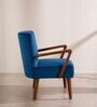 Swan Arm Chair In Blue Velvet Colour