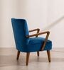 Swan Arm Chair In Blue Velvet Colour