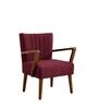 Swan Arm Chair In Plum Red Colour