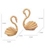 Swan Love Birds Gold Resin Figurine