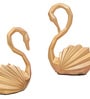 Swan Love Birds Gold Resin Figurine