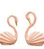Swan Love Birds Pink Resin Figurine