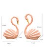 Swan Love Birds Pink Resin Figurine