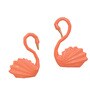 Swan Love Birds Saffron Resin Figurine