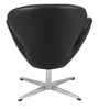 Swan Leatherette Lounge Chair in Black Colour