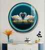 Swan Symphony Acrylic Round Wall Art