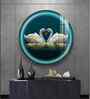 Swan Symphony Acrylic Round Wall Art
