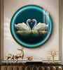 Swan Symphony Acrylic Round Wall Art