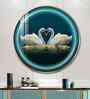 Swan Symphony Acrylic Round Wall Art