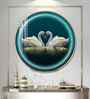 Swan Symphony Acrylic Round Wall Art