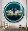 Swan Symphony Acrylic Round Wall Art