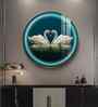 Swan Symphony Acrylic Round Wall Art